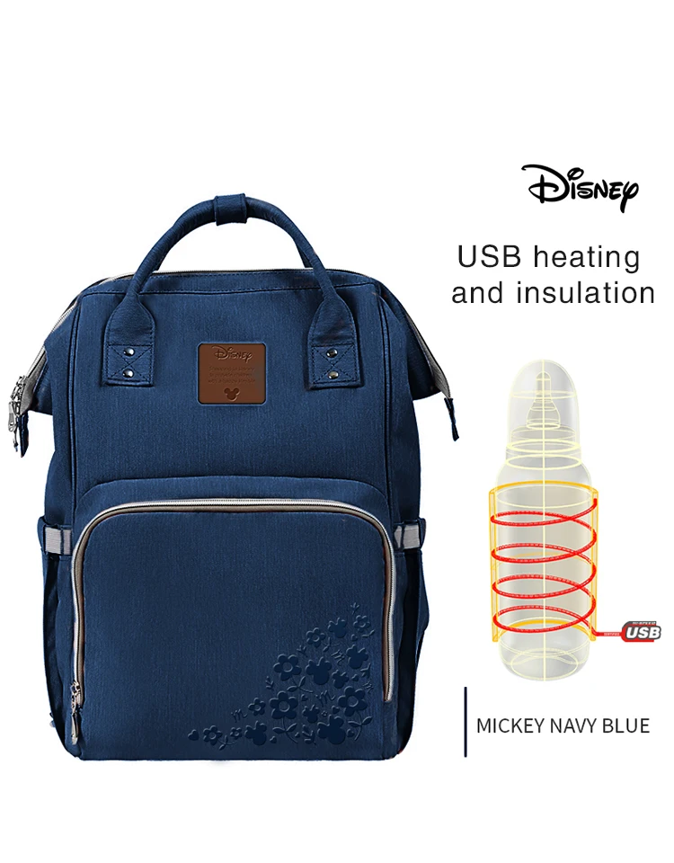 Disney Oxford USB обновленная версия теплоизоляционная сумка высокой емкости Детские бутылочки для кормления сумки для подгузников изоляционные сумки