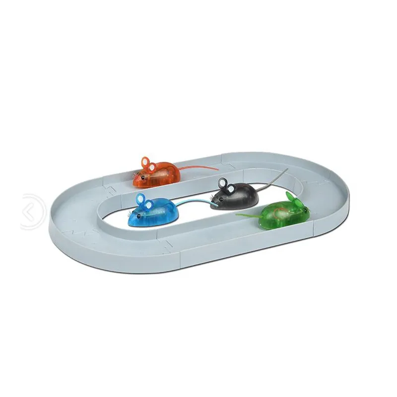 

KIMPETS Cat Toy Simulation Electronic Robot Cat Mouse Toy With Race Track Tricky Little Puzzle Mouse Toy For Cat Dog Kids