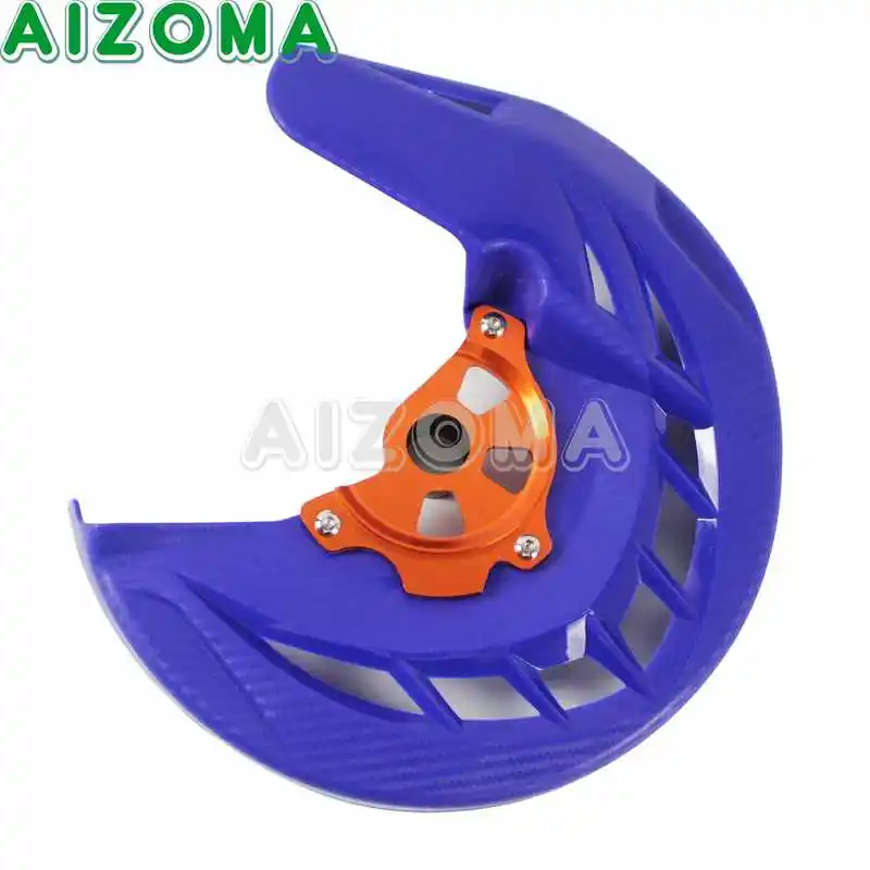 Orange Front Brake Disc Rotor Guard Cover Protector Protection For KTM SX XC EXC F 125 150 2003- Motocross Enduro Offroad - Цвет: Blue