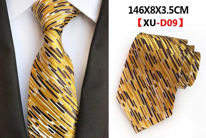 RBOCOTT Новые цветочные галстуки мужские 8 см галстук мода полосатый и Пейсли шёлк-жаккард Тканые Галстуки желтый синий цвет для мужчин свадьба