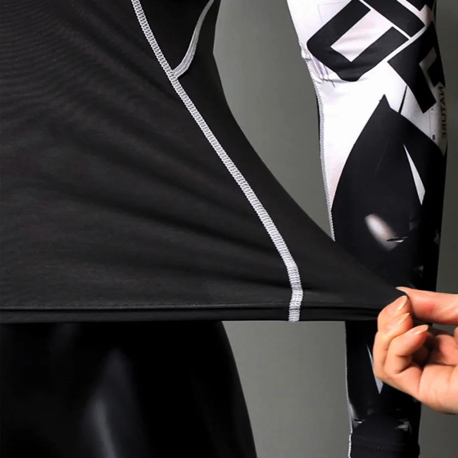 Top New Quality Men Thermal Underwear Set Tracksuit Compression Sweat Quick Dry  Underwear Thermal  Mens Clothes Long Johns 6