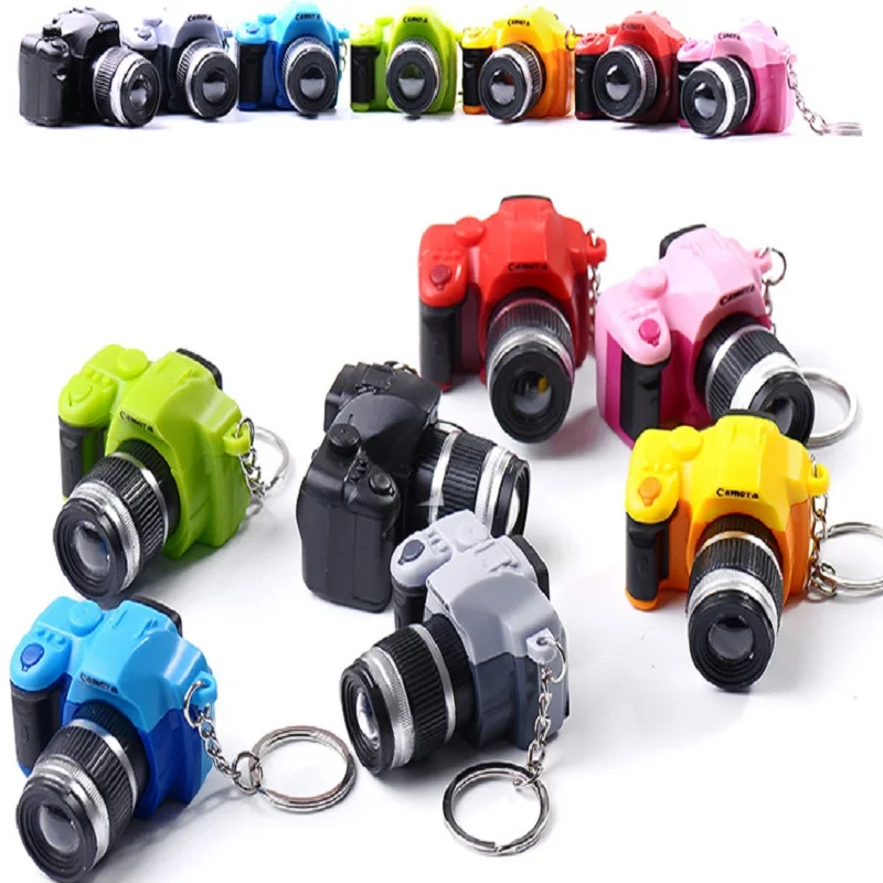 2018 LED Cameras Car Key Chains Toys Sound Glowing Pendant Doll Gifts