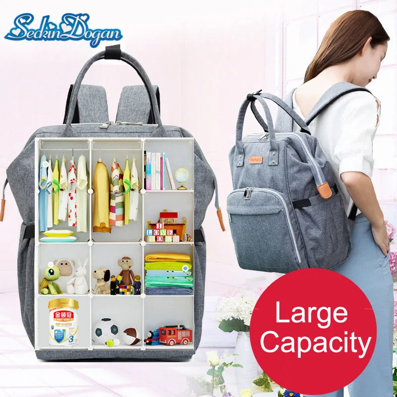 SeckinDogan детские пеленки мешок большой Ёмкость маленьких Bagckpack для мамы Открытый Путешествия подгузник сумка рюкзак Водонепроницаемый мумия сумки