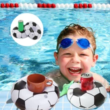 Летний бассейн игрушка футбол надувной держатель для банки бассейн Патри плавающие подставки для напитков надувные подставки поплавок держатель чашки для напитков вода Ванна игрушка