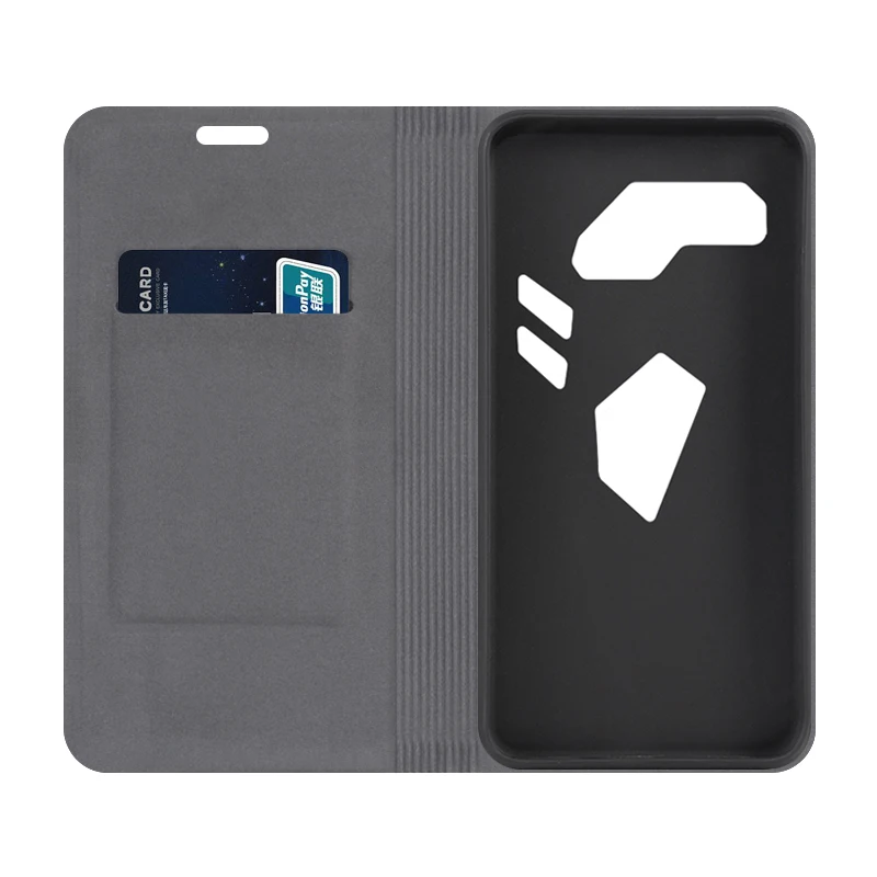 PU Leather Wallet Phone Bag Case For Asus ROG Phone Flip Book Case For Asus ROG Phone Business Case Soft TPU Silicone Back Cover