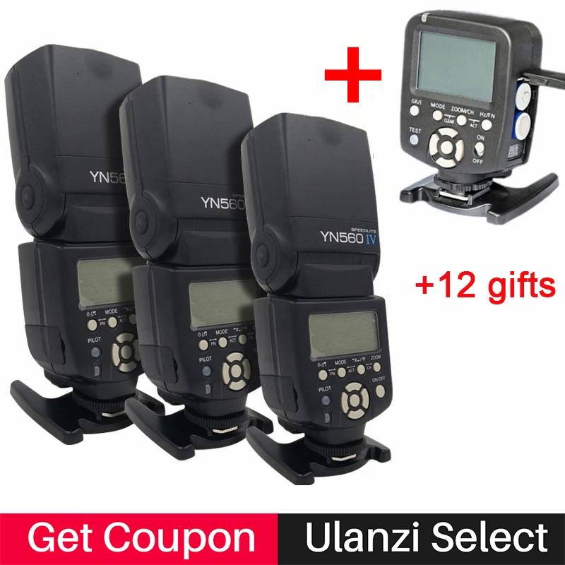 

3pcs Yongnuo YN560IV 560IV Speedlite Speedlight with YN560-TX Flash Controller for Canon EOS Olympus Pentax Nikon D5000 D3100