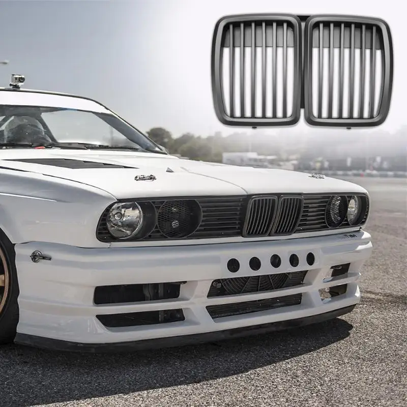

VODOOL 1pc Front Kidney Matte Black Grill Grilles Styling Accessory for BMW E30 318 320 325 1982-1994 Auto Vehicle Part