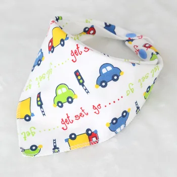 

0-2T 5 Pcs/lot High Quality Double Layers Cotton Baby Bibs Burp Cloths Lovely Cartoon Animal Baby Bibs