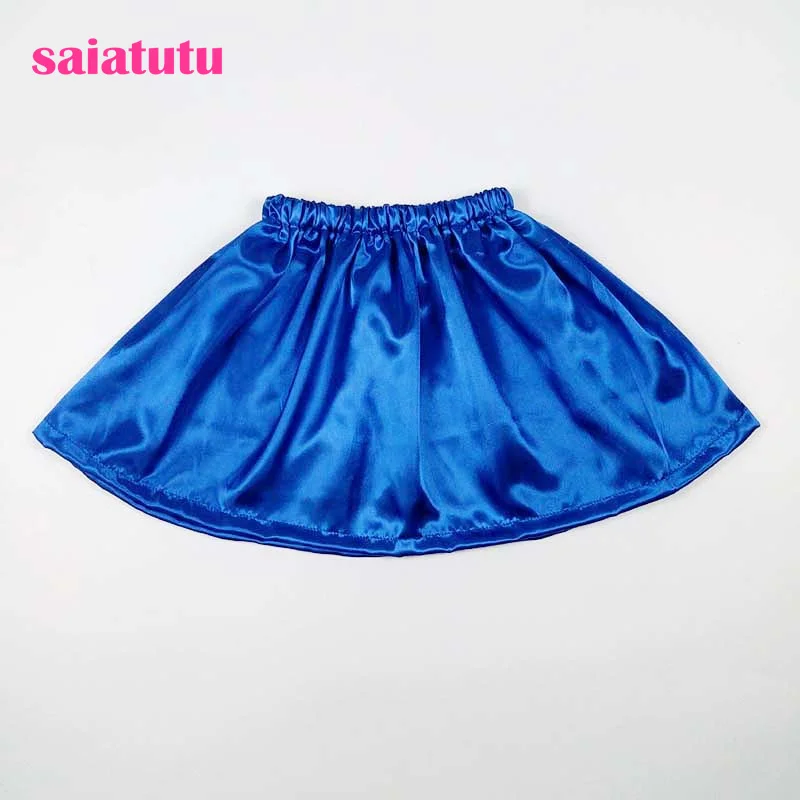 Royal blue satin children baby girl summer tutu skirts kids perform ...