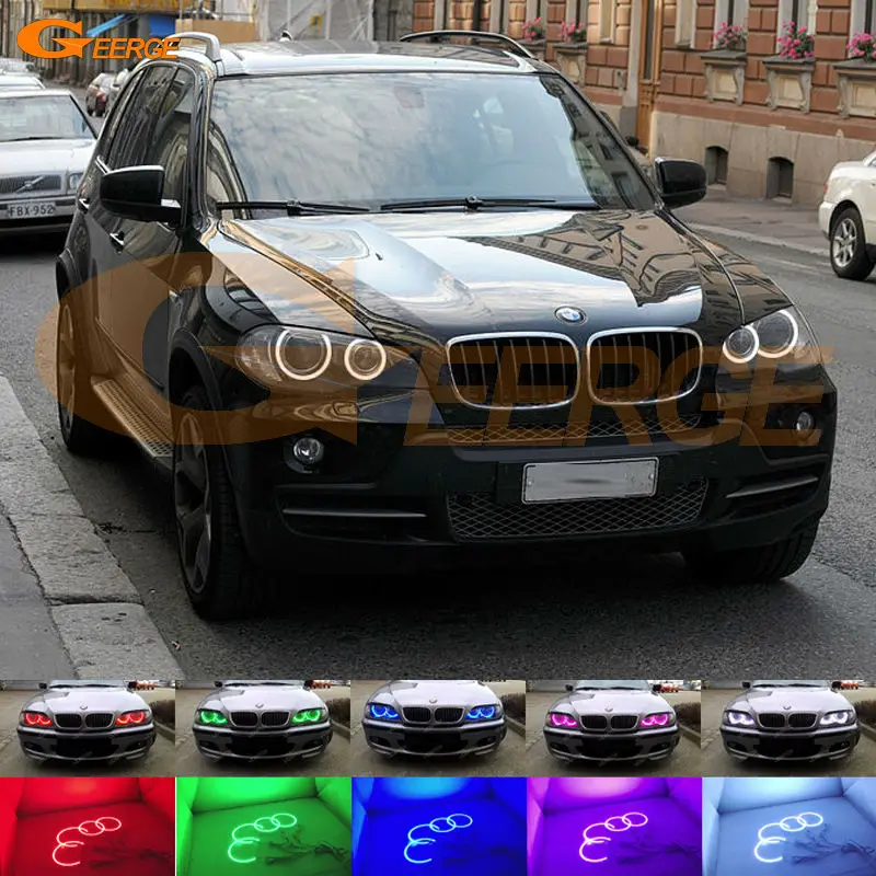 For BMW X5 e70 2007 2008 2009 2010 2011 2012 2013 Xenon headlight Excellent Multi-Color Ultra bright RGB LED Angel Eyes kit For BMW X5 e70 2007 2008 2009 2010 2011 2012 2013 Xenon headlight Excellent Multi-Color Ultra bright RGB LED Angel Eyes kit
