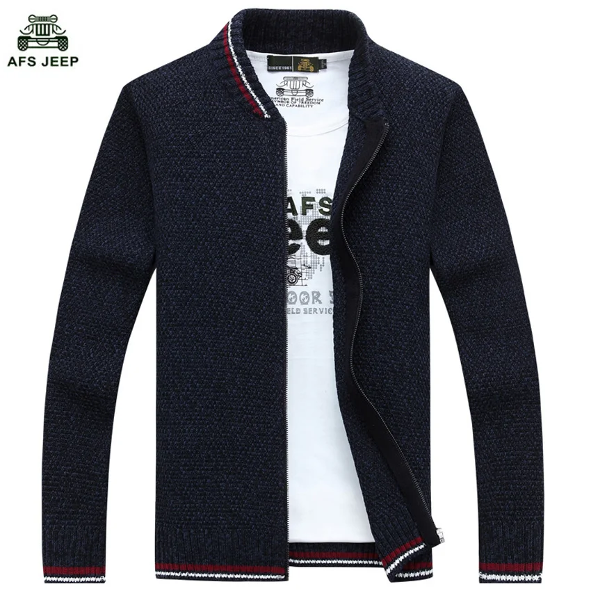 Men'S Zipper Cardigan Sweater Tunic