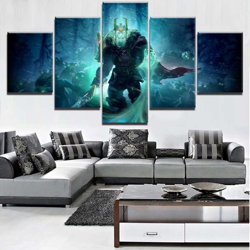  Prints Hang Pictures Home 5 Panel DotA 2 Game Wall Art Creative Modular Poster Painting On Canvas F