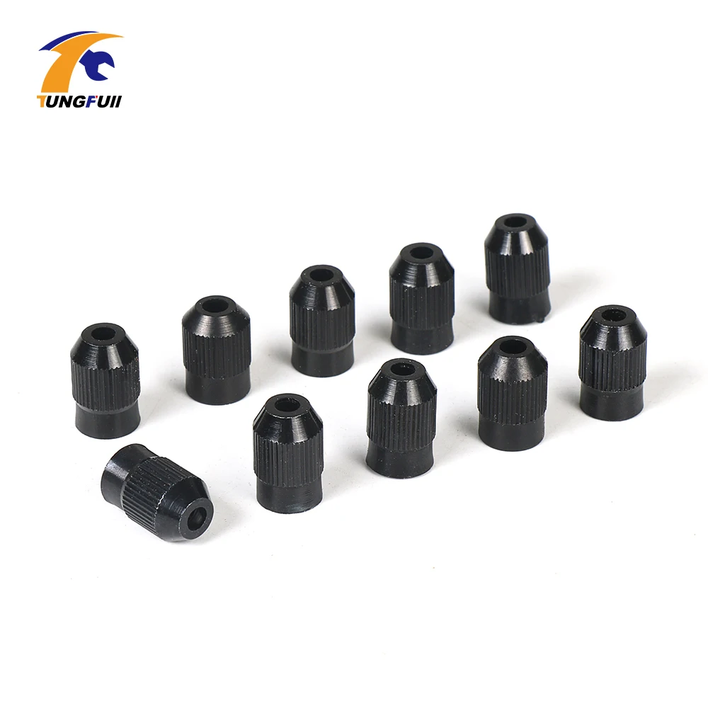 

Tungfull High Quantity 10pcs Drill Chuck M8*0.75 Stainless Steel Nuts Black Nuts For Power Tool Accessories Grinder Mini Drill