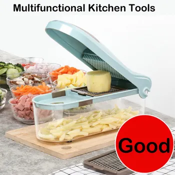 

Multifunctional vegetable cutter ABS push type potato cutter kitchen tools vegetable chopper sausage dicer potato slicer