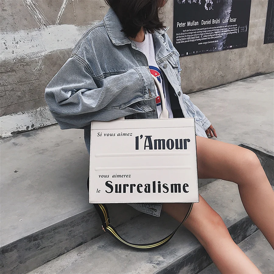 

Vintage Letter Print Crossbody Bags Women's Handbags Ladies Luxury Designer Bag Woman Pu Leather Female Messenger Shoulder Bags