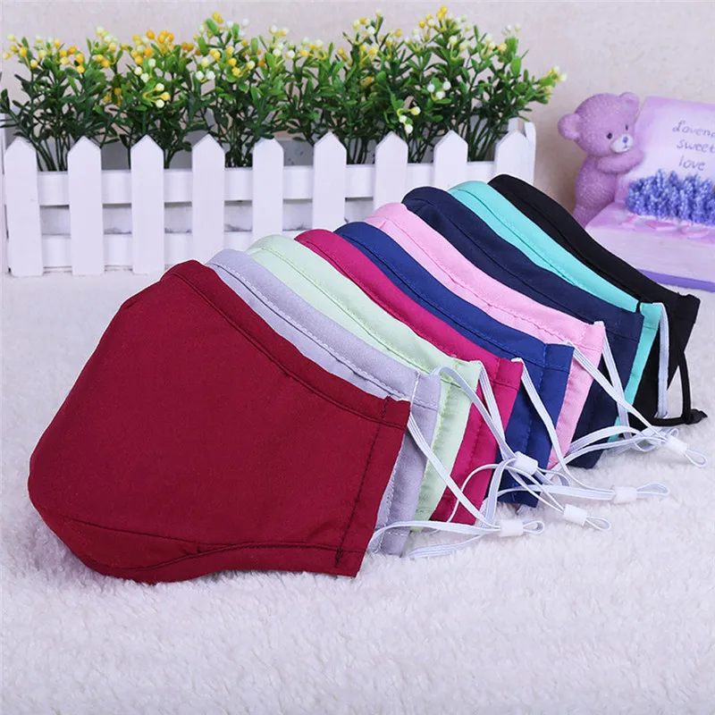 

5-layer Mouth Masks Colored Anti Dust Windproof Cotton Mask For Eyelash Extension Fashion Reusable Face Protection Mask