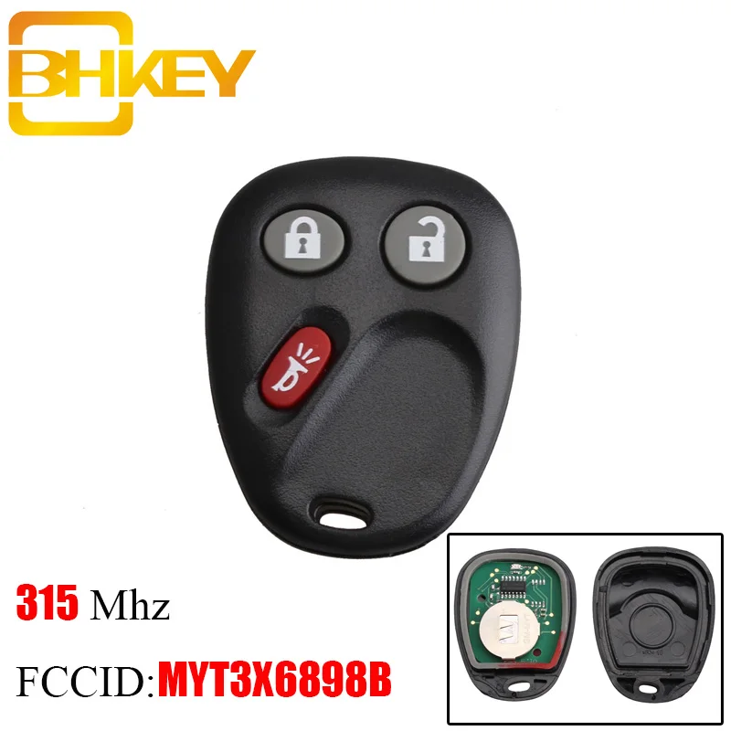 BHKEY 3 кнопки дистанционного автомобиля брелок для MYT3X6898B 315 МГц для Chevrolet Trailblazer/для Buick rainier/для GMC Envoy автомобильные ключи