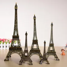 5 см-48 см антиквариат Бронзовый тон Curio Париж Эйфелева башня Статуэтка Статуя металлические поделки винтажная модель декора для свадебного украшения