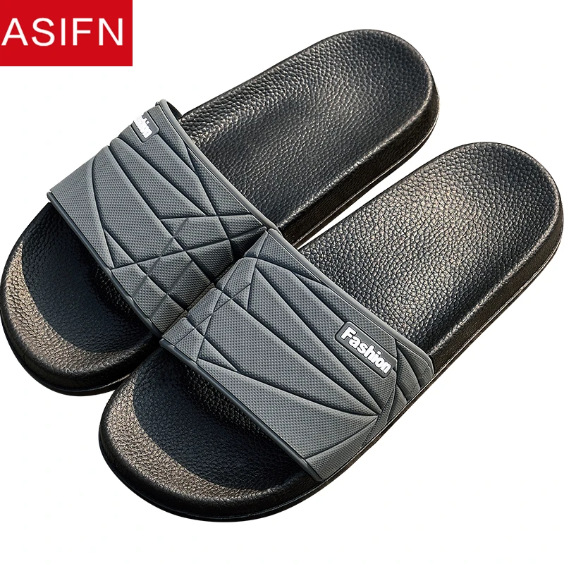 

ASIFN Men Slippers Summer Women Slides Home Couple Male Man Bathroom Non-slip Sandals Soft Sole Flip Flops Man Sapato Masculino