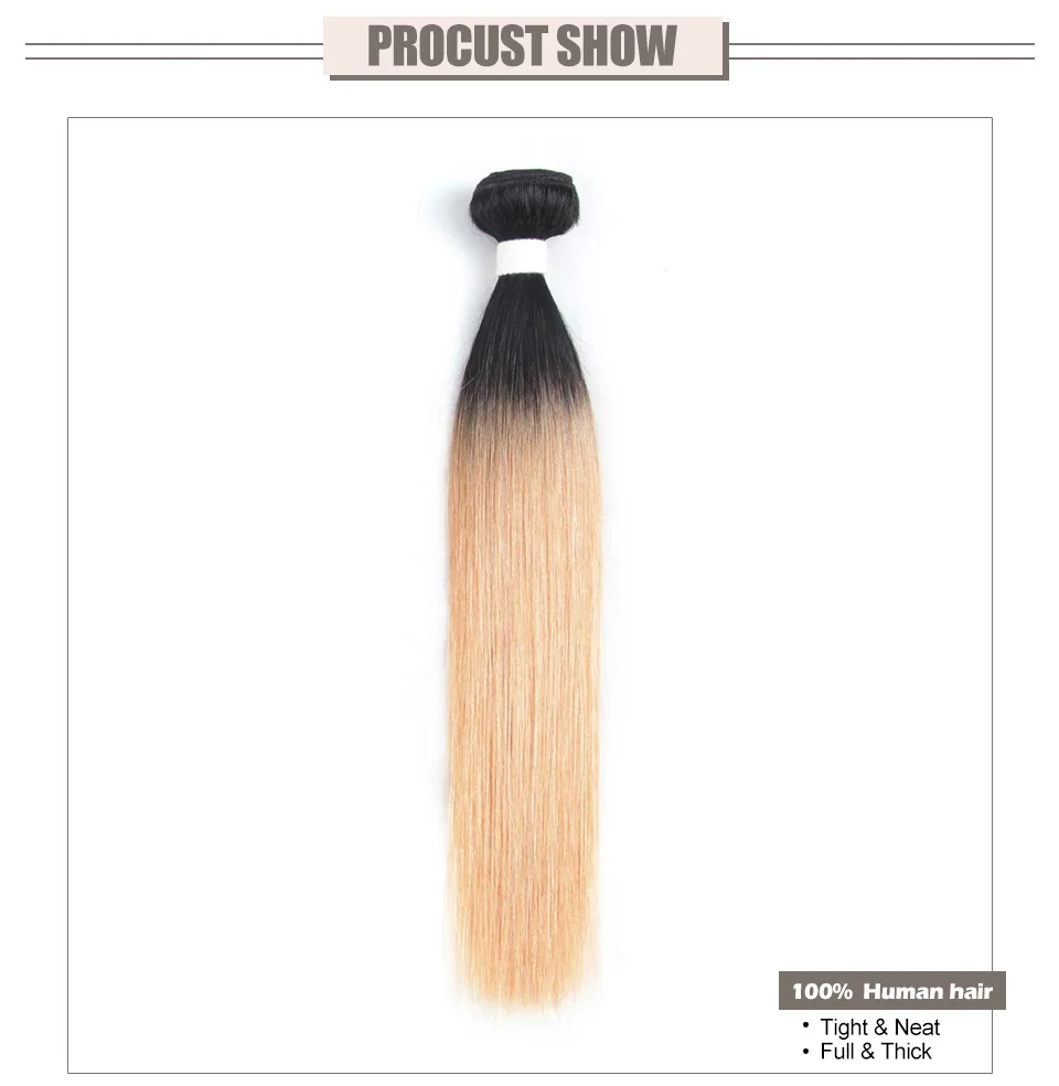 Hair Villa Remy Brazilian Straight Human Hair Bundles OT Gold for Salon Low Ratio Longest Hair PCT 15% Hair Extensions  (1)