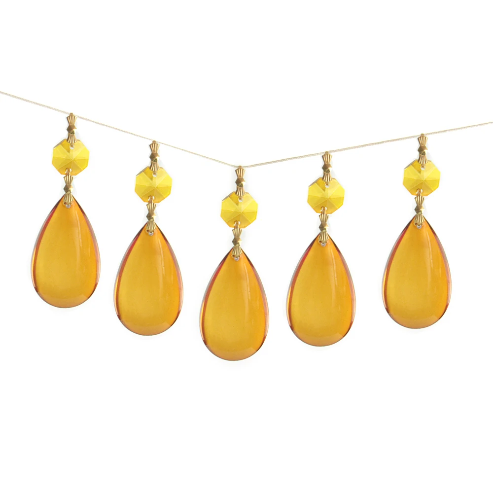 

50pcs/Lot ,Red Color, 38mm Pear Shape/Tear Drop, Crystal Curtain Pendant For DIY Curtain , Chandelier Parts