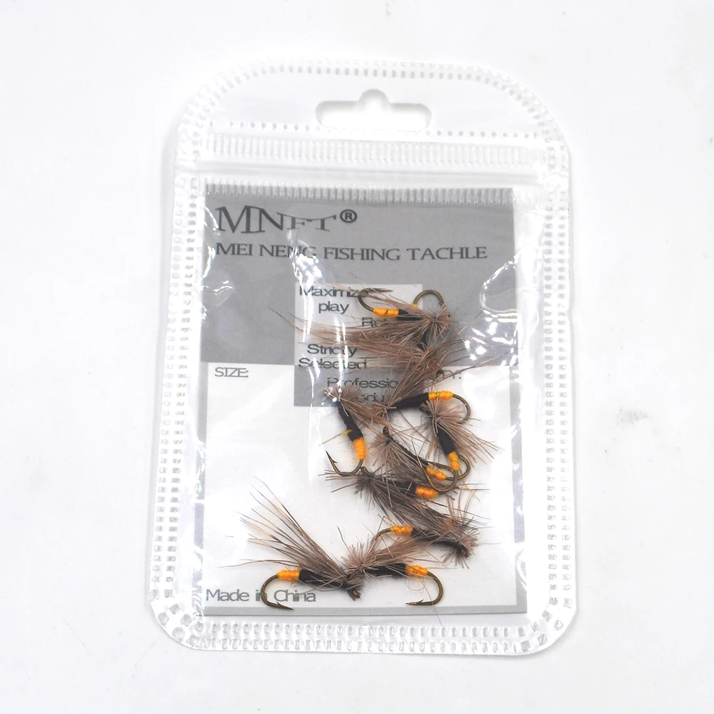 MNFT 10 шт Желтый Живот Caddis коричневая сухая приманка форель Nymph рыболовный крючок #10