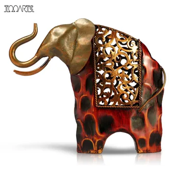 

Tooarts carved iron art elephant Metal animal sculpture Modern Sculpture Articles Handicrafts For Home Decoration