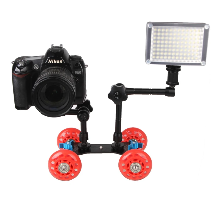 

DSLR Camera Video Photograph Rail Rolling Track Slider Skater Table Dolly Car Flexible for Speedlite DSLR Camera Camcorder Rig