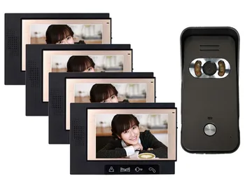 

Home security intercom system buy 4x7" video door phone LCD Monitor send 1x700 TVL Night Version Peephole viewer Camera free