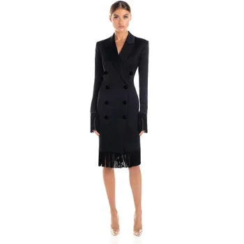 

2019 New style Empire Long Sleeve Tassel Elegant Dress Sexy Women Celebrity Body Con Evening Party night Club Dresses Wholesale