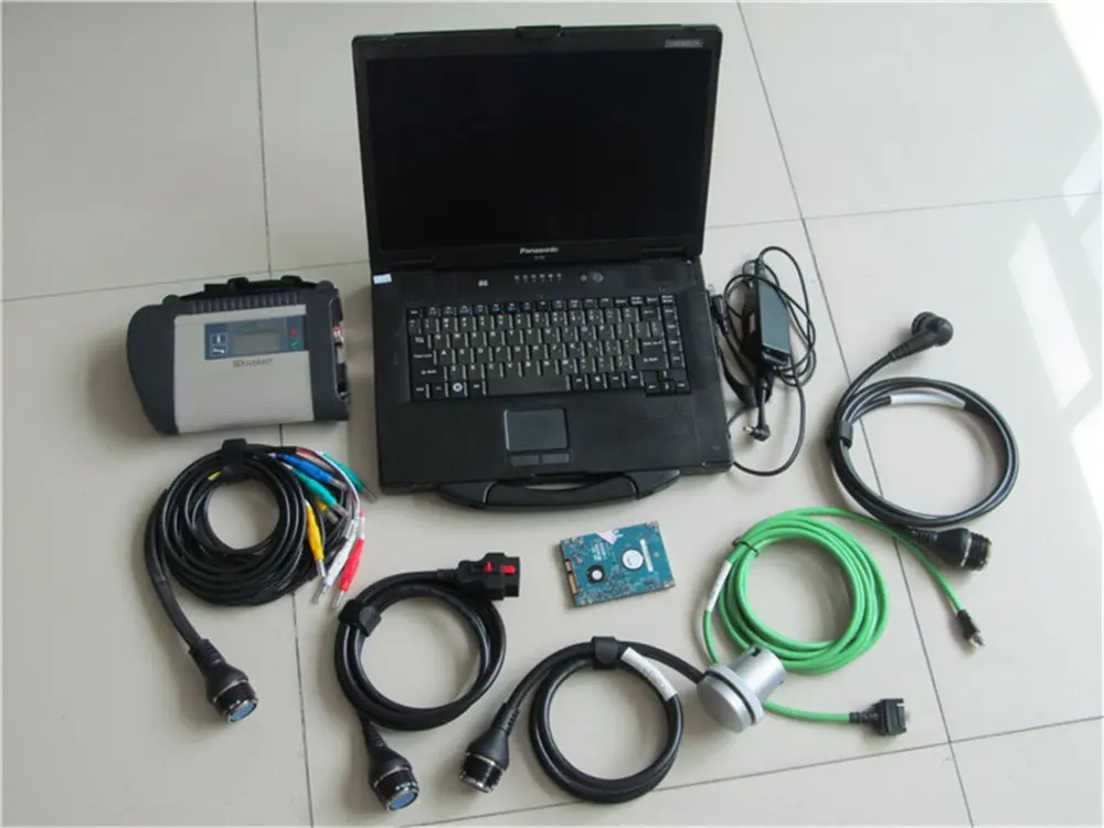  MB Star C4 SD Conenct c4 con ordenador portátil cf52 de PC con mb star c4 nuevo software V2018.9 HD