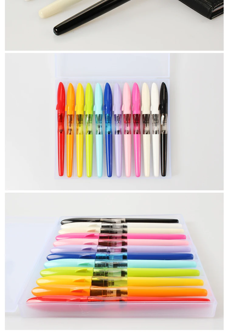 JINHAO SHAKR серии Карамельный цвет авторучка Дети Студент Симпатичные Акула Обложка 0,5 мм 0,38 мм чернила ручки 12 Цветов для выбрать