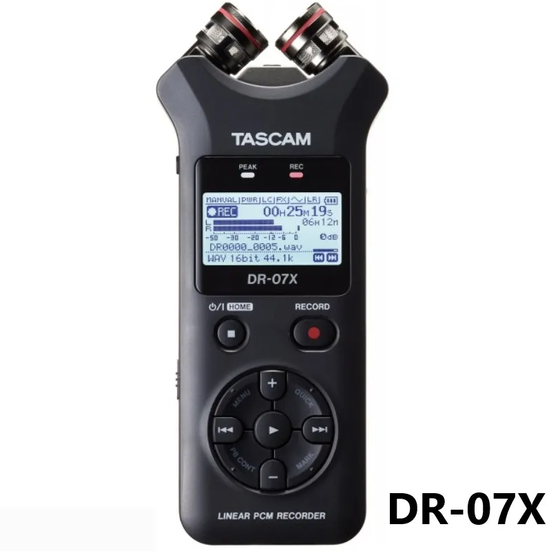 TASCAM DR07X Портативный цифровой диктофон для интервью MP3 HD шумоподавление запись USB
