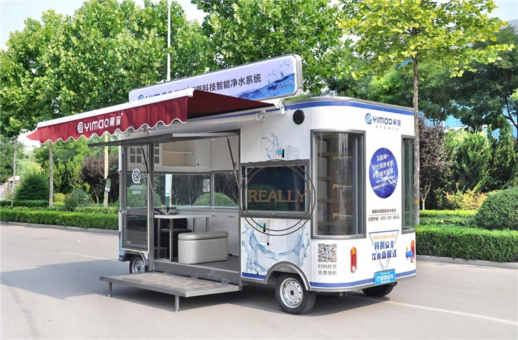 

4600mm mobile electric ice cream cart fast food truck with stage