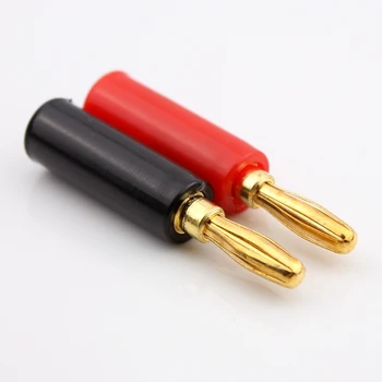 

4pcs High Quality Sound Speaker Wire Connector Welding-free Banana Plug Audio Speaker Banana Connector