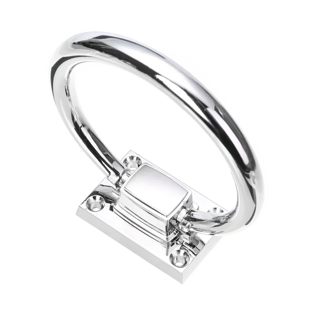 

Shiny Silver Drop Cabinet Knob Pull Ring With Screws Wooden Door Knocker Chair Pulls Handle For Furniture Hardware