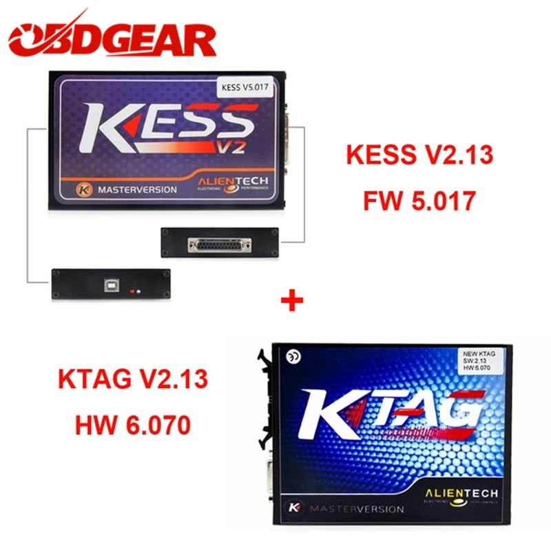 Kess V2 V2.3 5 017 OBD2 менеджер Тюнинг Комплект мастер Ver + KTAG V6.070 ЭБУ программирования