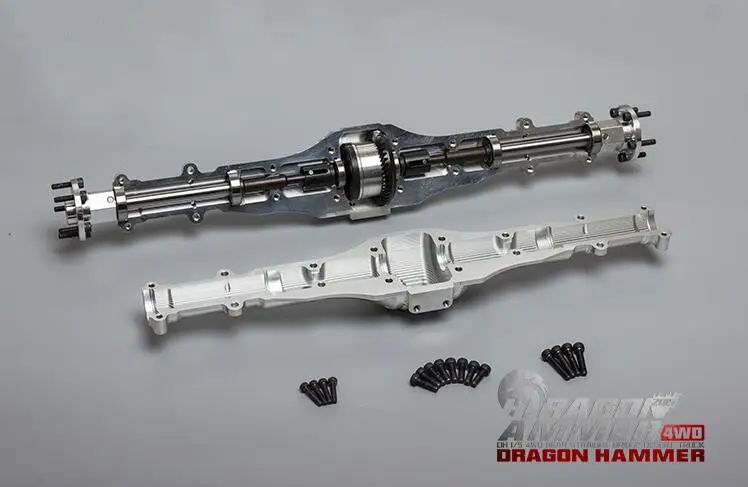 【Racing CNC сплав задняя сплошная ось системы/корпус для Dragon Hammer 1,0 2,0 rc автомобиля 1/5
