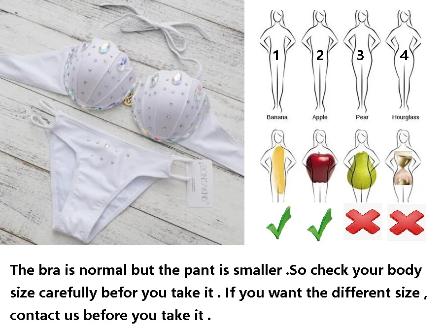 Bonitakinis traje de baño hecho a mano diamante brillo Push Up strass traje de baño cristal Bikini Set sirena mujeres traje de baño trajes de baño