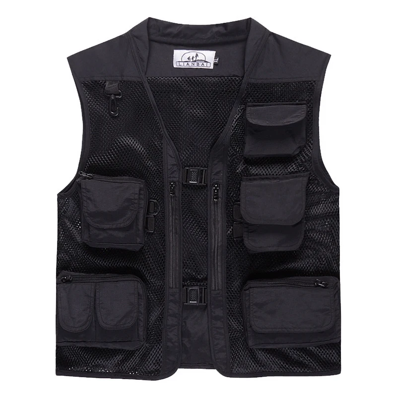  8 Styles Summer Outdoor Men Camouflage Mesh Photography Vest Multi-pocket portable Breathable Quick
