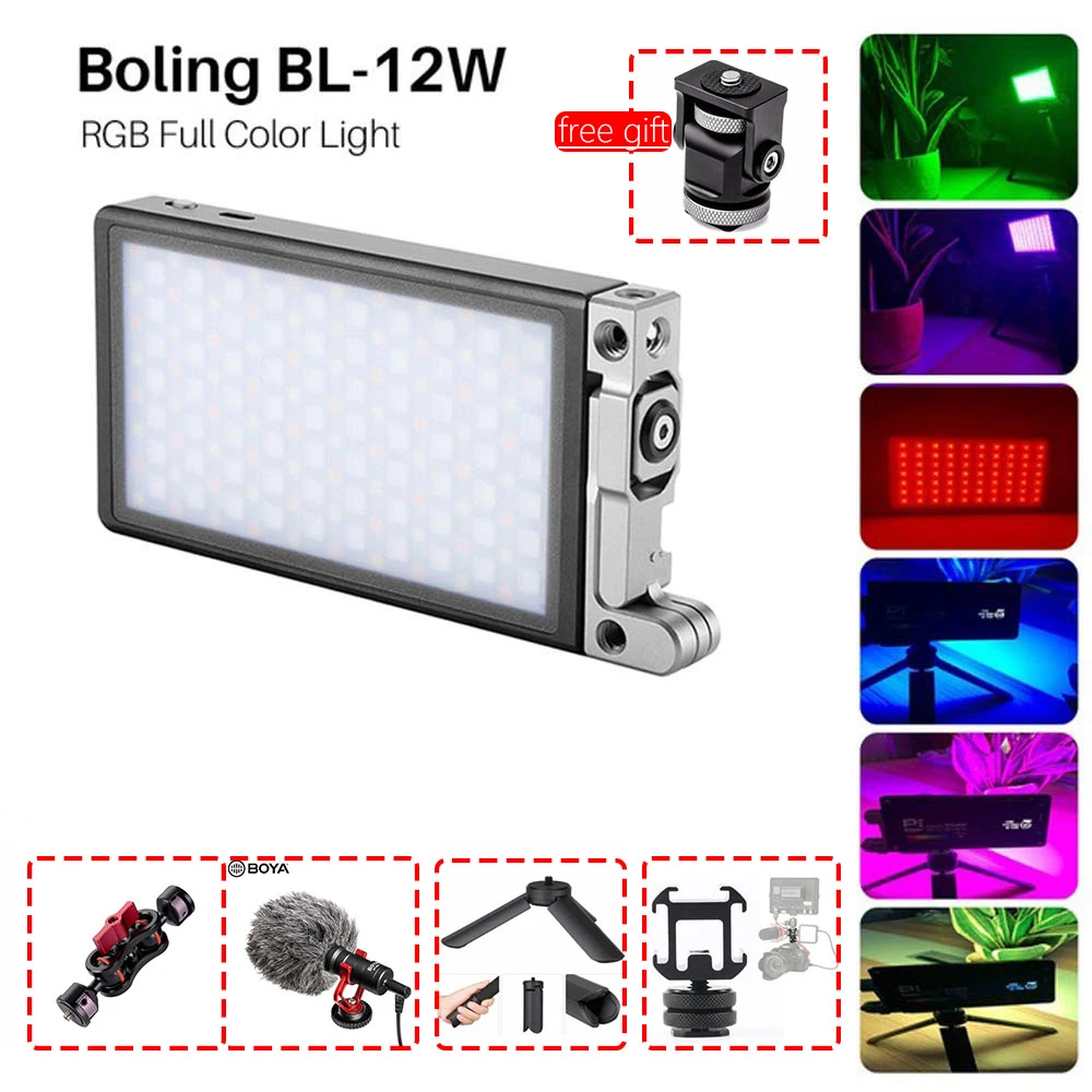 

Boling BL-P1 selfie light LED Video Light P1 2500K-8500K Dimmable Photography lighting Video Studio DSLR Camera for Canon Nikon