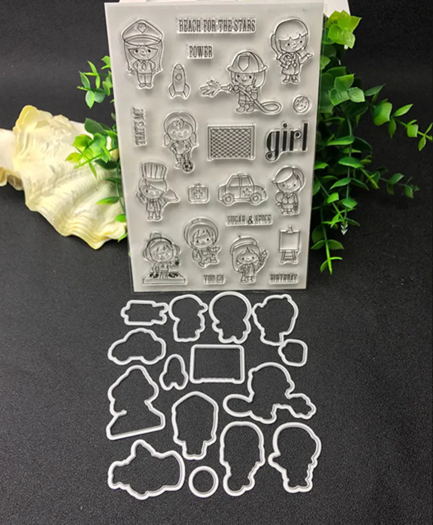 

Workers Metal Cutting Dies and stamp Stencils for DIY Scrapbooking/photo album Decorative Embossing DIY Paper Cards Making Proj