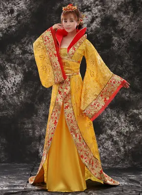 Качественный красивый женский древний костюм Китайский народный танец сценическая одежда традиционные костюмы платье Hanfu свадебная одежда - Цвет: Color6