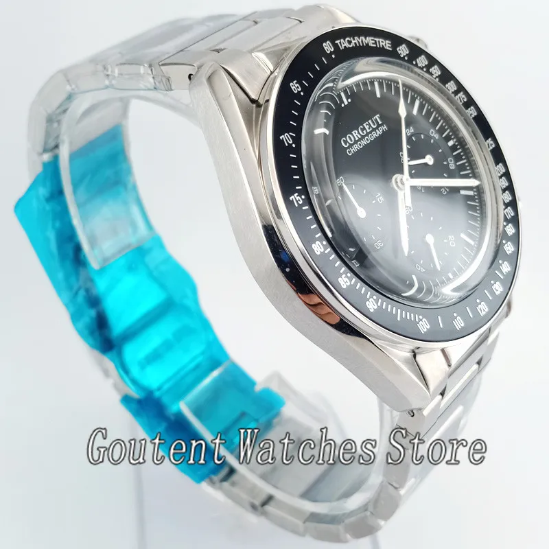 

40mm Luminous Chronograph Function Quartz Men's Watch Polished Case