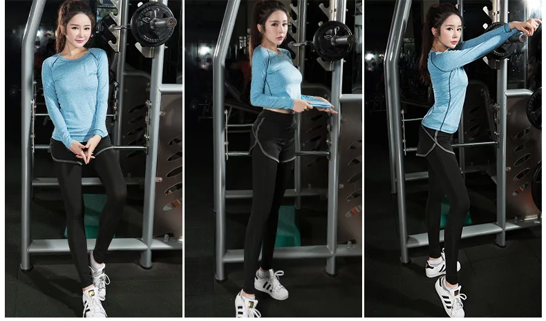 4 Piece Yoga Set Women Yoga Clothes UMLIFE Fitness Running Outdoor Tracksuit Patchwork Sport Yoga Suit High Elastic Sports Set (26)