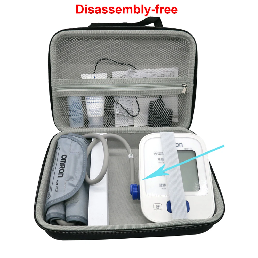 

2018 LuckyNV Portable Hard EVA Carrying Case for Omoron Blood Pressure Monitor Meter Storage Box Bag(Case only)