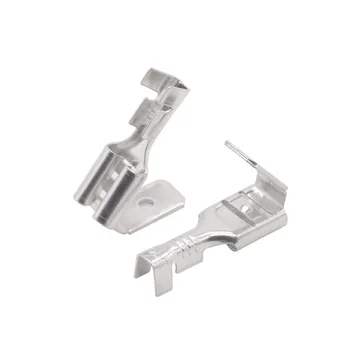 

100pcs/lot 6.3 against the back shoulder of male and female plug spring terminals inserted spring cold terminal,0.3-2mm2