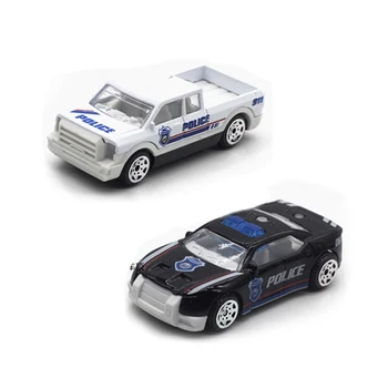 

5 piece set police rescue team model Hot 1:64 alloy car educational toy car Christmas birthday gift