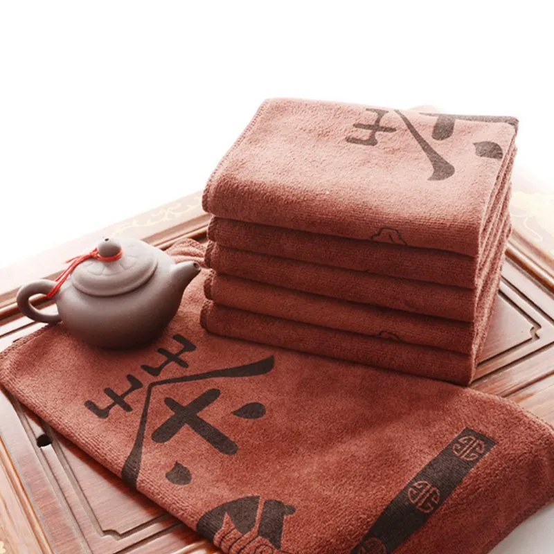 

Deep color cloth Tea towels Coffee color towel Chinese character tea towels Cotton fiber microfiber cleaning tool