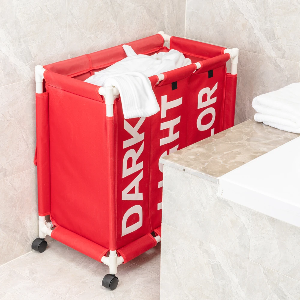 شوشي للماء X-كبيرة سلة الغسيل للطي سلة الغسيل الثقيلة بعجلات الغسيل sortor القذرة الملابس المنظم